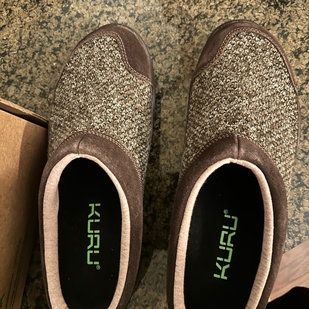 Kuru/Draft 2 men’s 10.5 leather trim shoe slippers - Picture 7 of 11